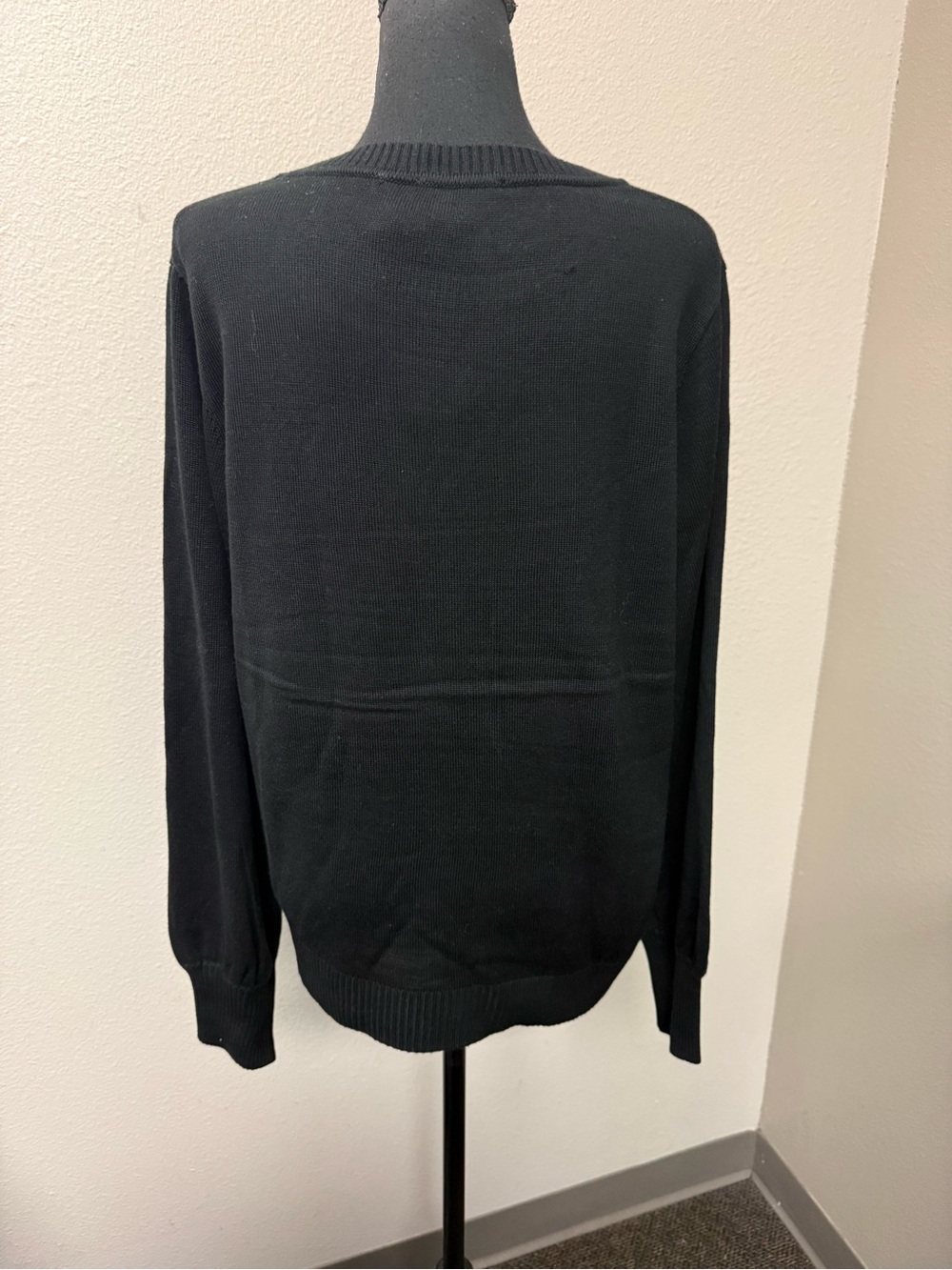 Karl Lagerfeld Black Crewneck Knit Sweater - Picture 4 of 11